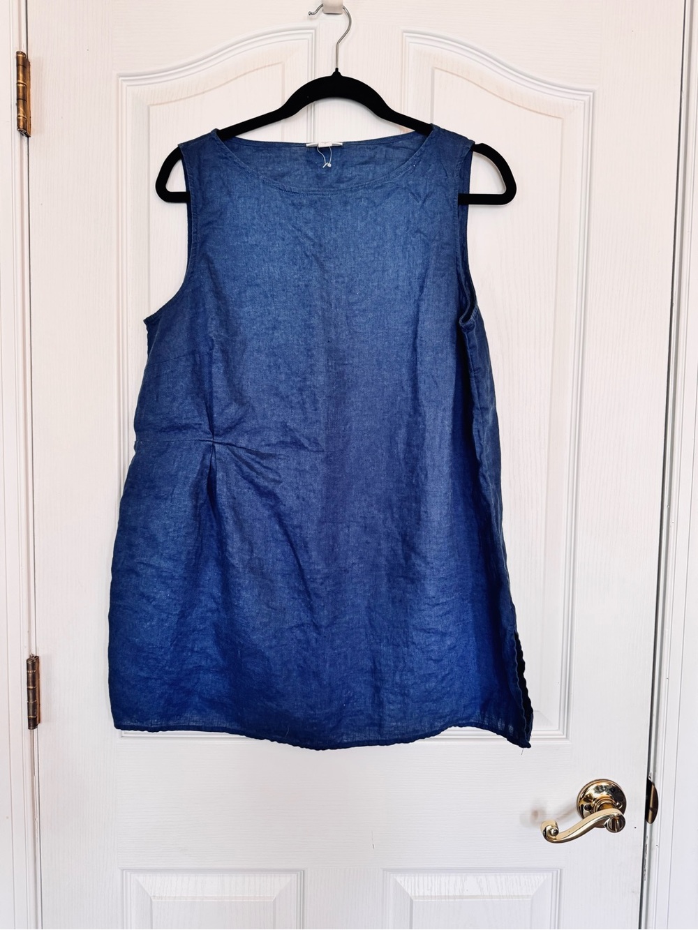 J. Jill Navy Blue Sleeveless Linen Tunic Size Medium